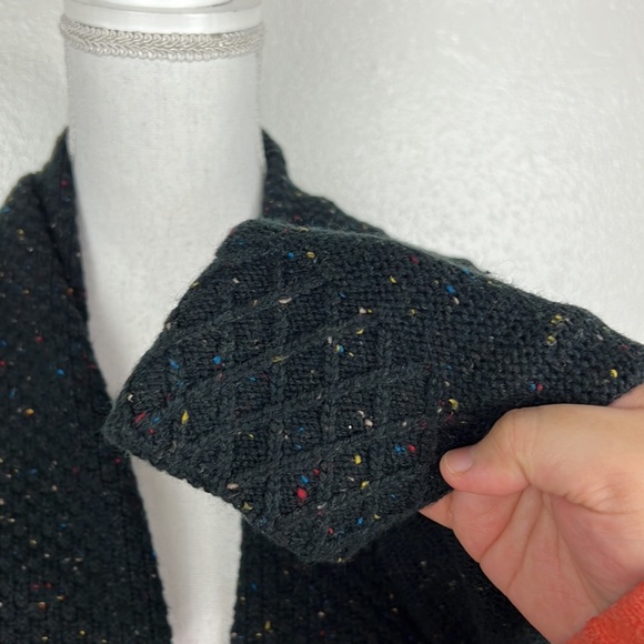 NY Collection Sweater Women Extra Large Petite Black Rainbow Speckled Cardigan - Picture 11 of 14